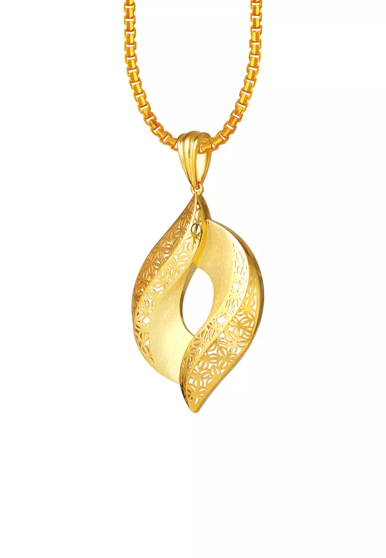 TOMEI Sri Puteri Collection Droplet Pendant, Yellow Gold 916