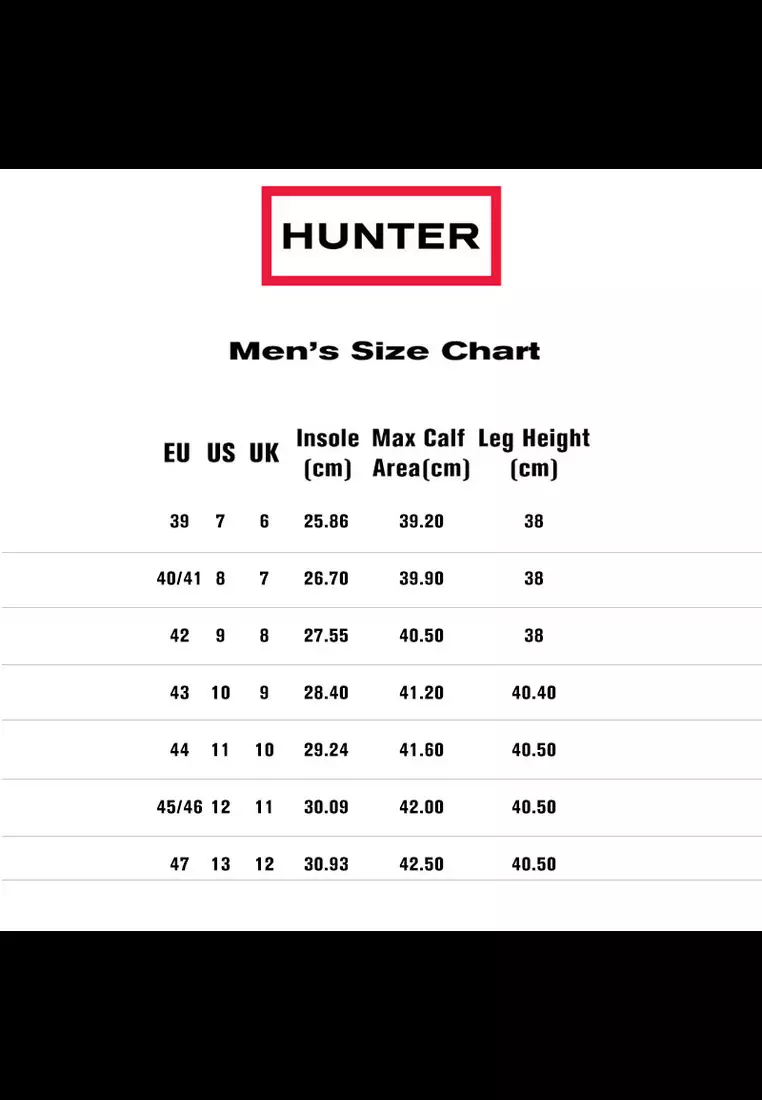 Size Guide Hunter Boots Sizing Tips Hunter Boots Sizing Reviews
