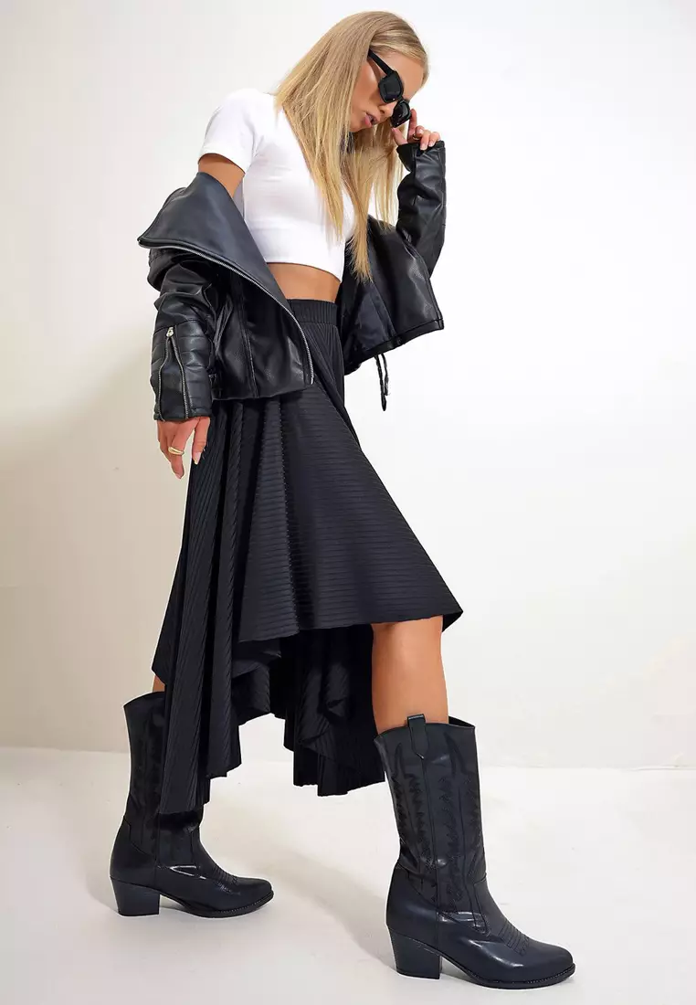 Asymmetrical Midi Skirt