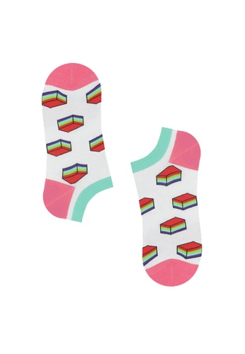 Flatss & Heelss by Rad Russel white Rad Russel Singapore Kueh Men Ankle socks D2FFFAA887C658GS_1