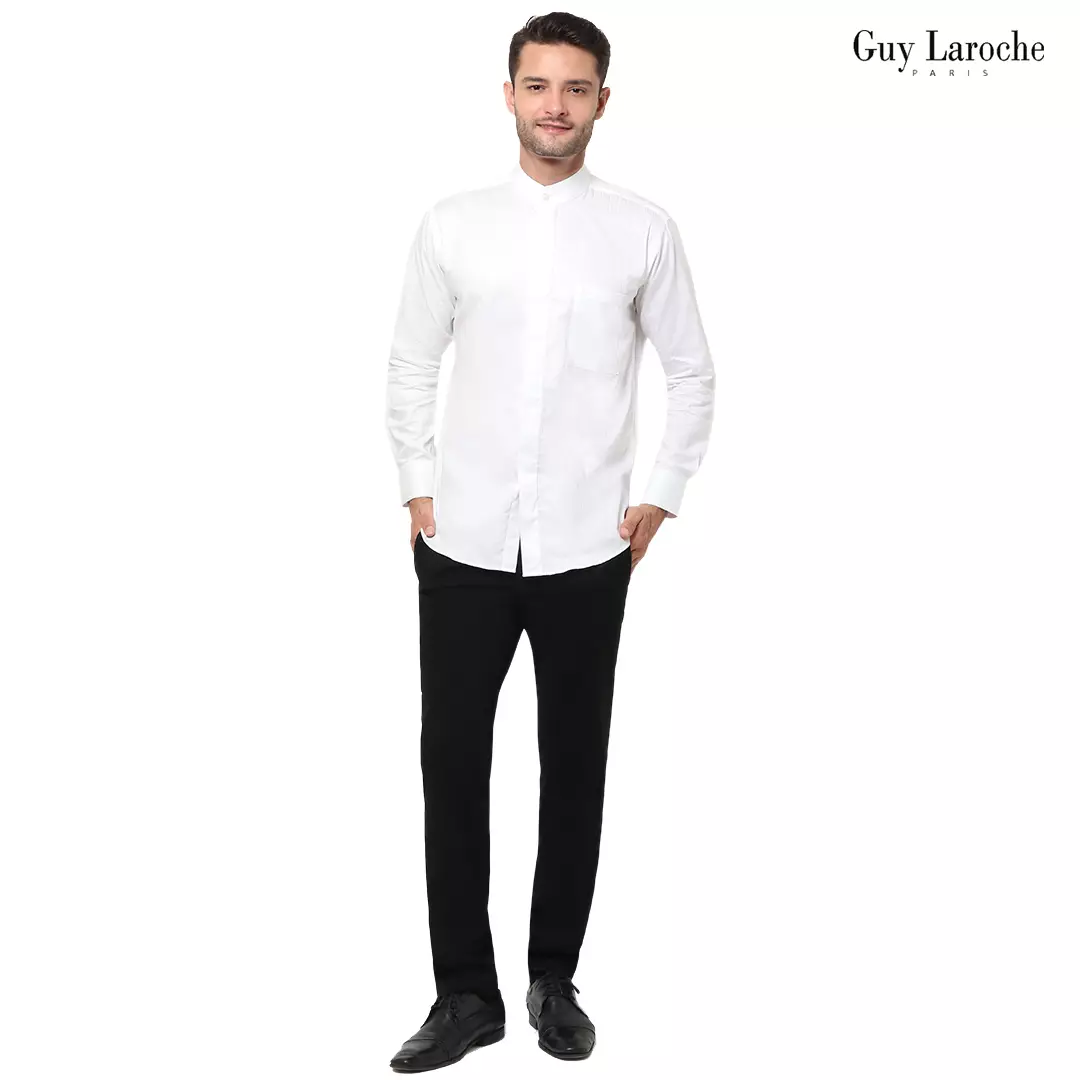 Kemeja Muslim Pria Lengan Panjang Guy Laroche Sacha La Chemise Putih