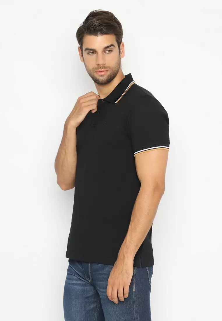 POLICE Polo Shirt Krah Stripes Pria 207200161