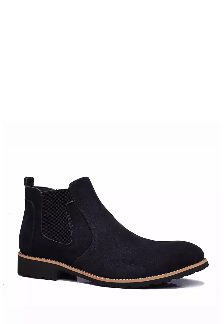 Mens black suede chelsea boots sales