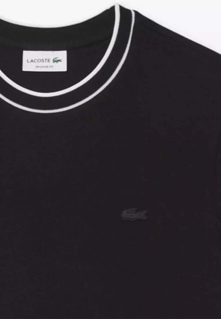 Stretch Piqué Stripe Collar T-shirt