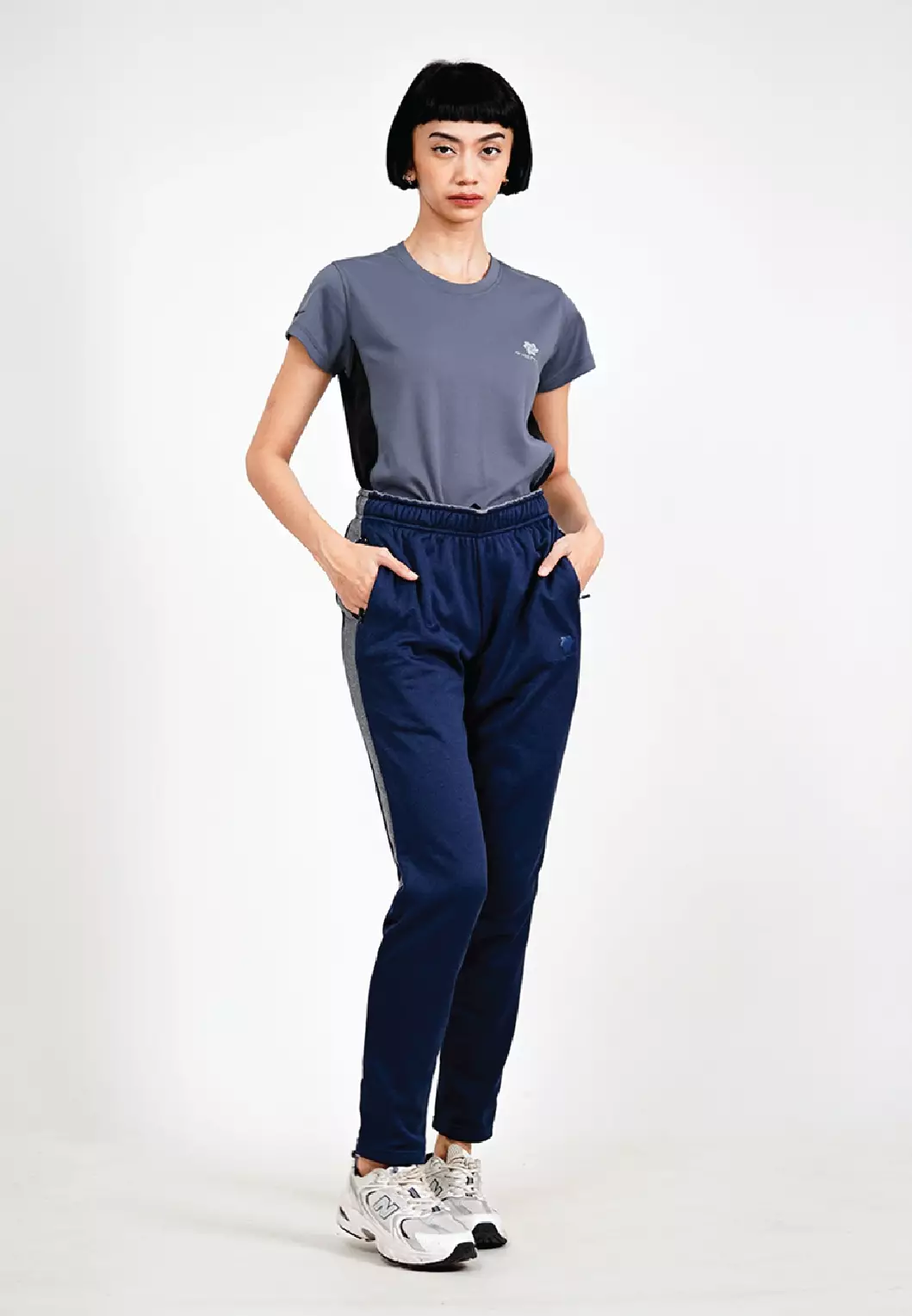 Tiento Setelan Olahraga Wanita Kaos Lari Dry Fit Lengan Pendek Baju Running Celana Panjang Training Gym Fitness Sport Extra Lite