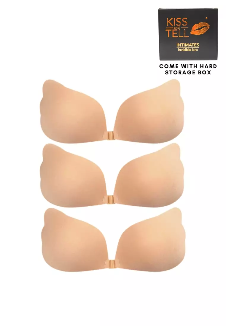3 Pack Angel Push Up Nubra in Nude Seamless Invisible Reusable Adhesive Stick on Wedding Bra 隐形聚拢胸胸貼