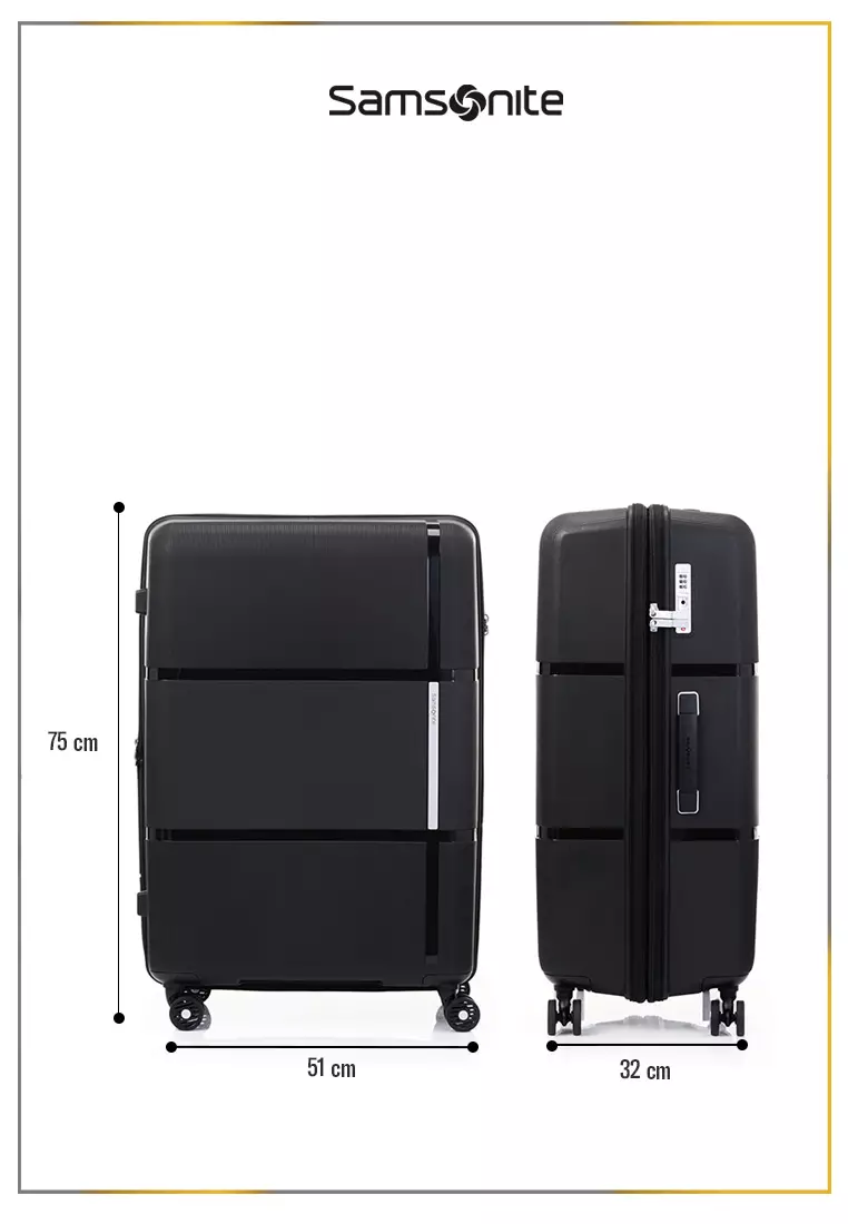Samsonite Koper Hardcase Interlace V2 2Pcs Set (24,28 Inch) - Black