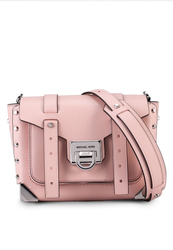 pink leather crossbody