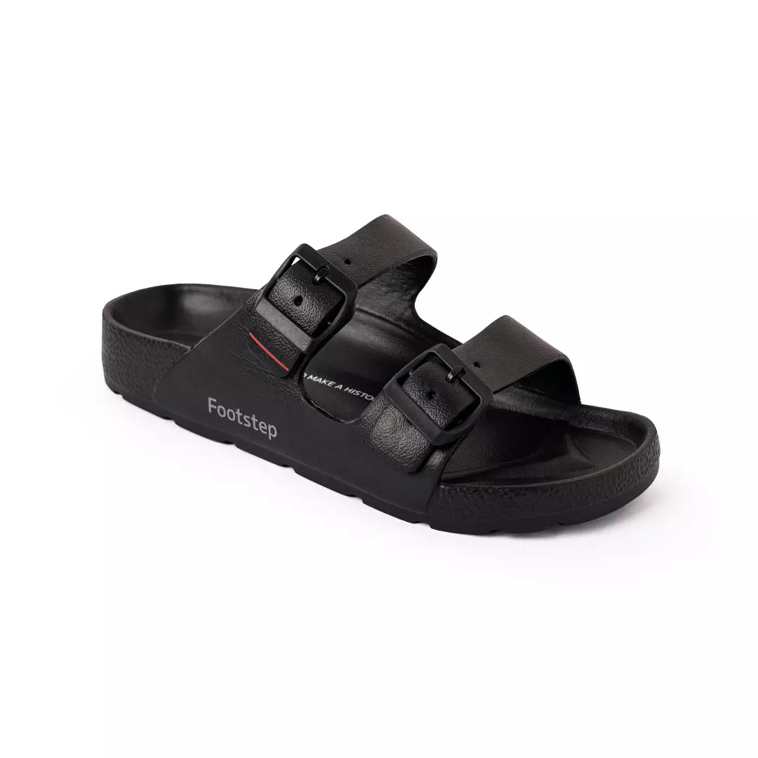 Sandal Pria Slide Footstep Footwear - Bona Black Red