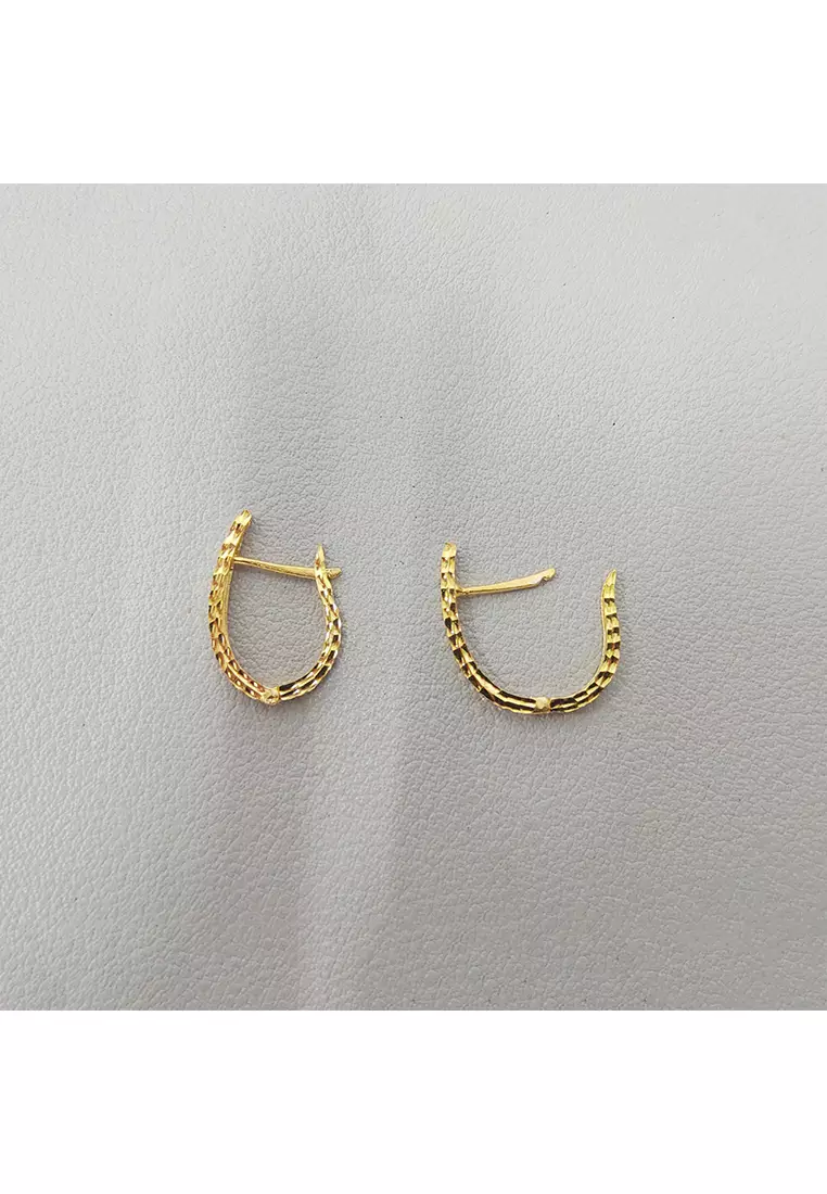 375/9K Gold Earrings S253 (L Size)