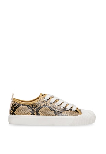 ONLY beige Sunny Canvas Snake Print Sneakers 9D074SHAFCFC33GS_1