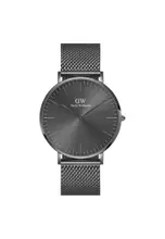 Buy Daniel Wellington Classic 40mm Sterling Silver Onyx Dial Watch