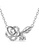 Her Jewellery silver Rose Pendant (White Gold) - Made with premium grade crystals from Austria A5E8CAC06E48D5GS_1