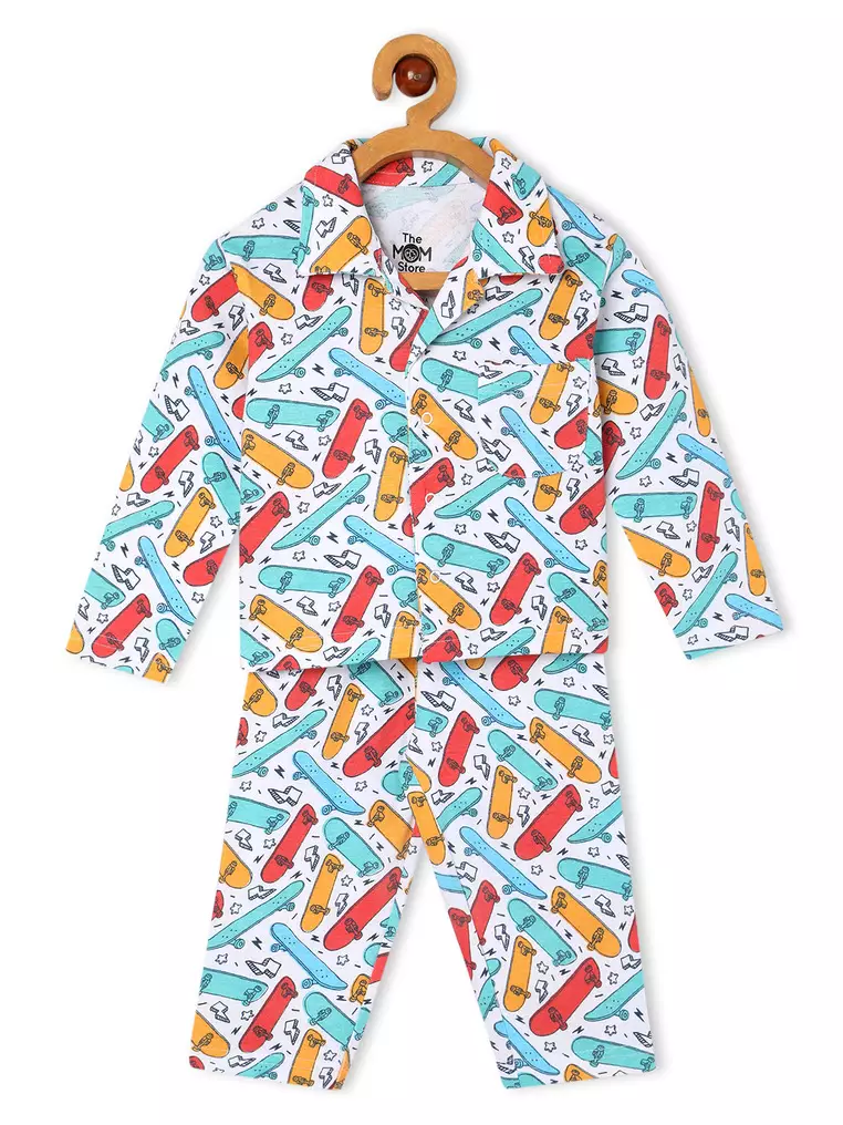Baby and Kids Pajama Nightsuit Set- Ready To Skate