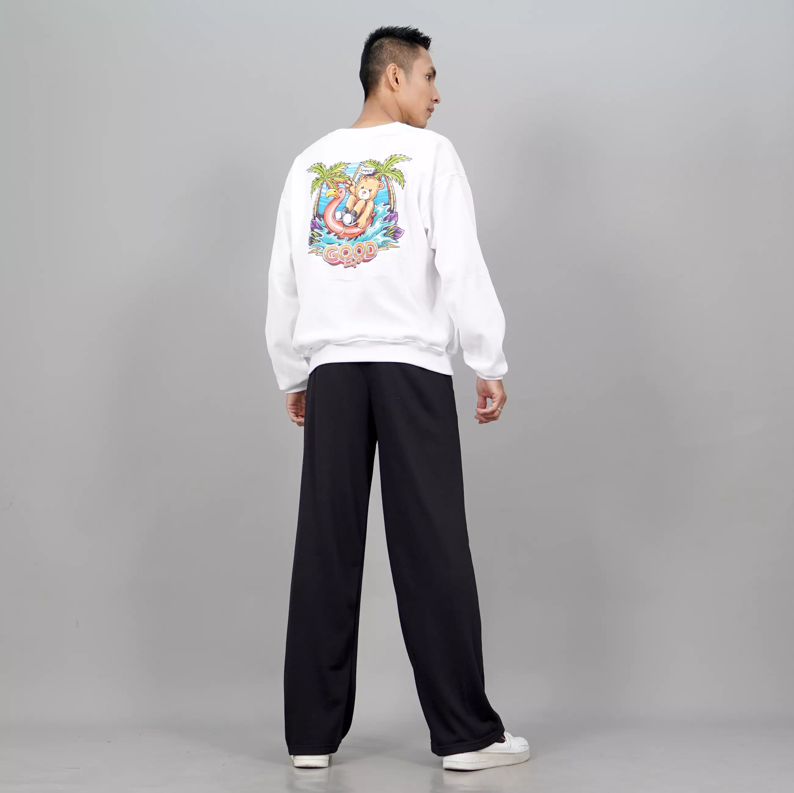  RIO Celana Panjang Pria Loose Pants Celana Loose Pants - Hitam