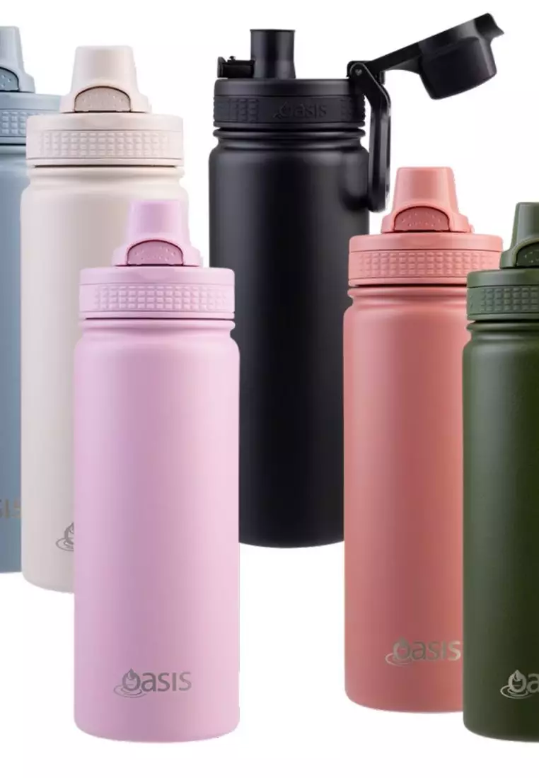Oasis S/S Insulated Thermal Sports Bottle Quick Release 550ML - Auburn