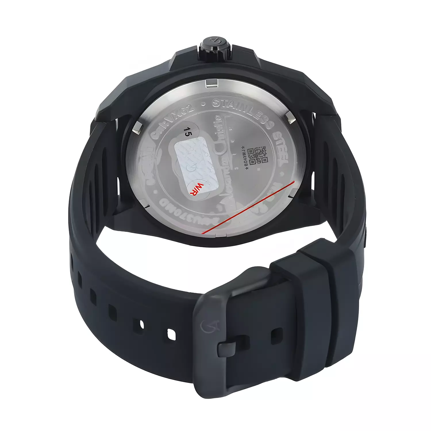 Jam Tangan Analog Pria - Black White - Rubber Strap - 6684 MDRIPSL 