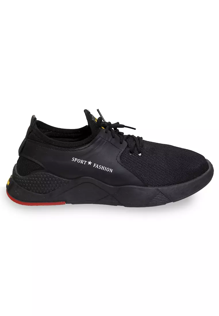 Anando Sepatu Sneakers Olahraga Pria Sport Shoes Casual Running Material Cloth ORIGINAL - Black