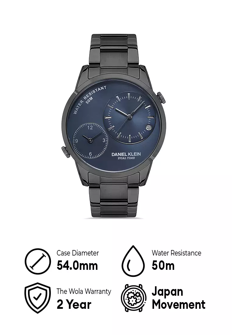 Daniel klein hotsell dual time watch