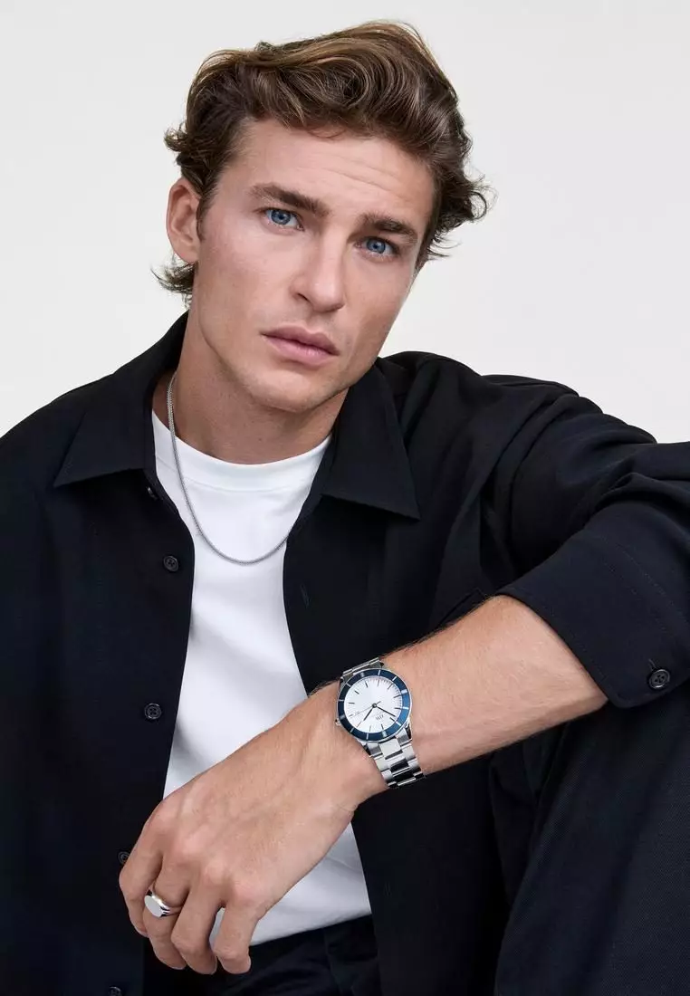 Iconic Paradigma Link Blue Bezel - Men Watch stainless steel watch DW Official Authentic Original