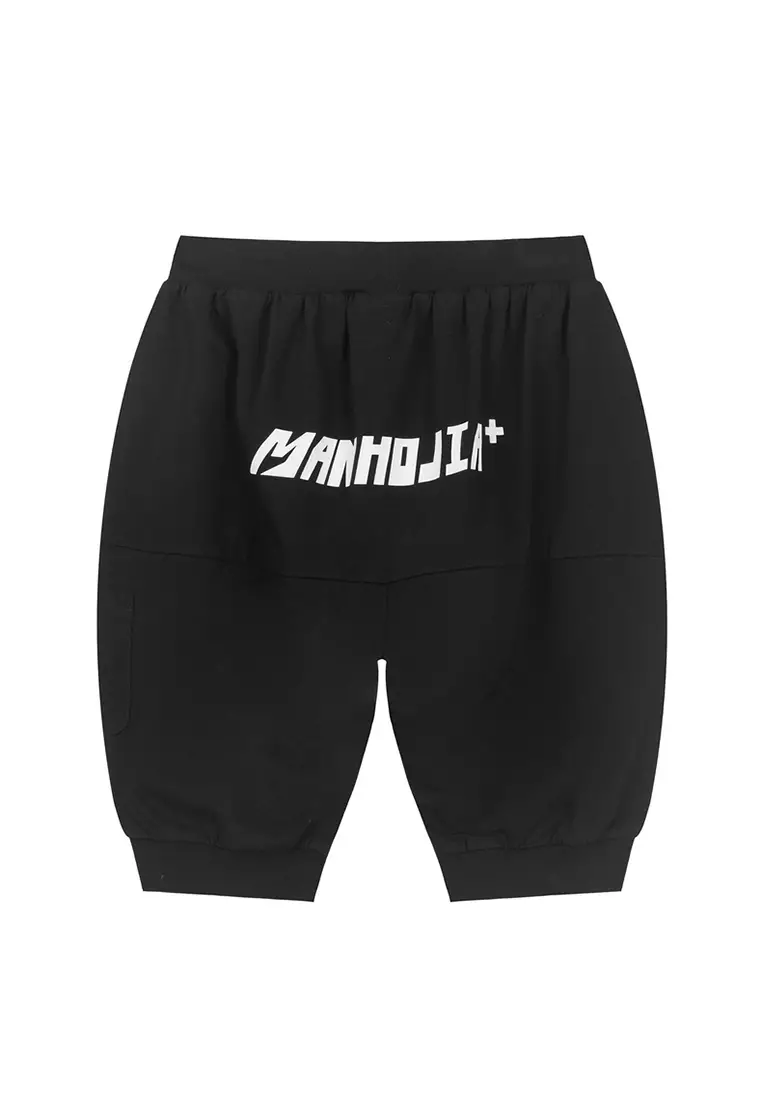 Logo Printed Mid Length Casual Shorts