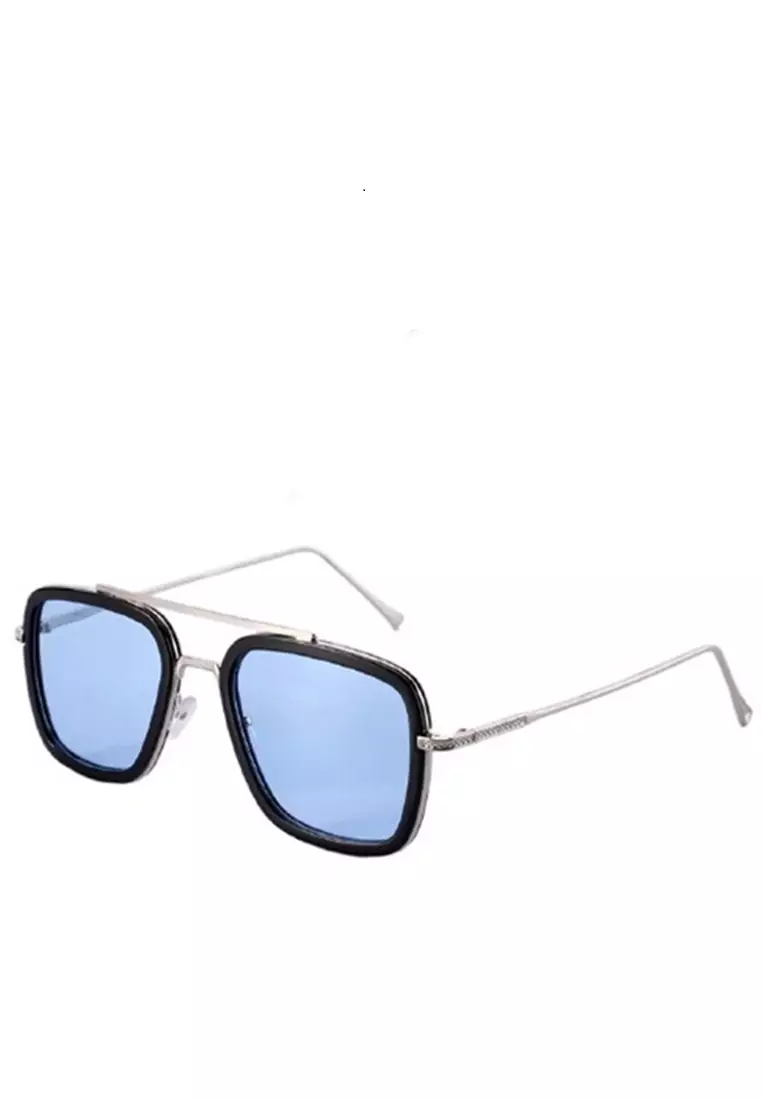 Ells Kacamata Tony Stark Steampunk HD Design Polarized Sunglasses Material Metal ORIGINAL - Silver