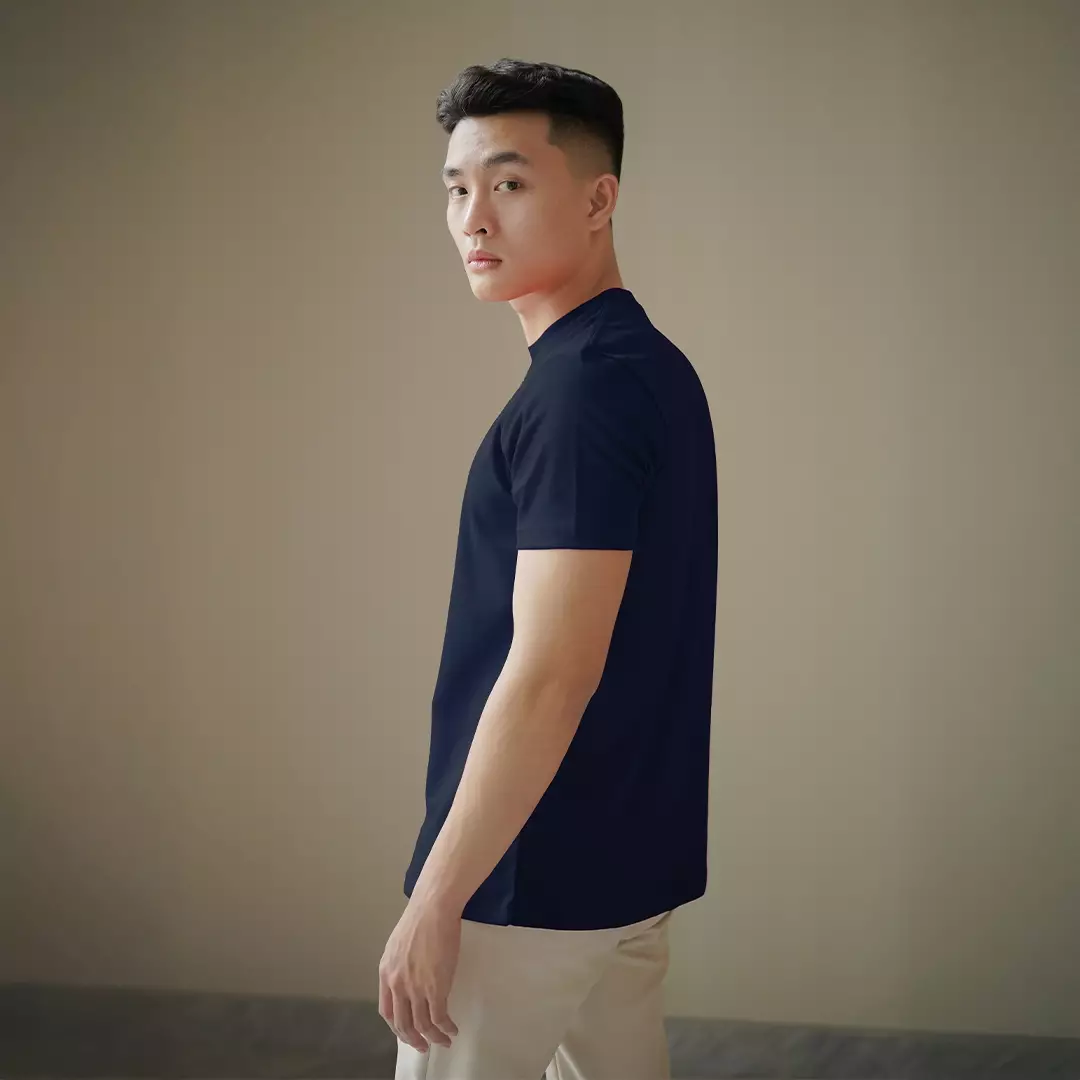 Kale JUNO NAVY/ Cotton Cloudy / Atasan Kaos Pria / Kaos Basic Pria