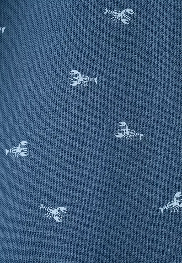 Printed Cotton Polo Shirt