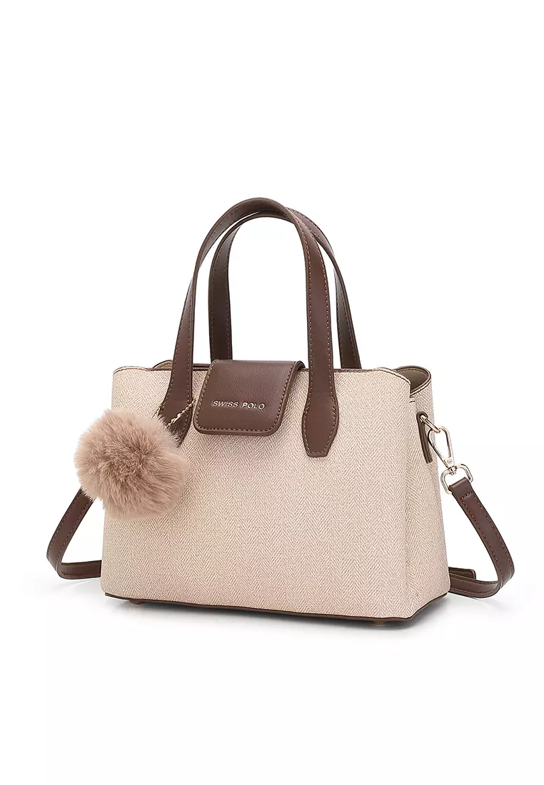 Women's Top Handle Bag / Sling Bag / Crossbody Bag / Shoulder Bag - Beige