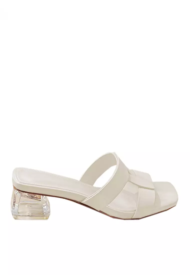 White deals rhinestone sandals