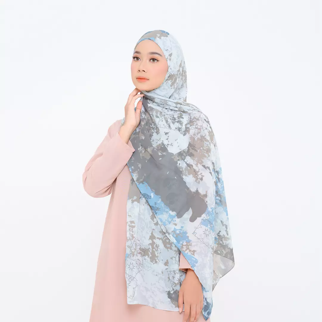 ZM Zaskia Mecca - Chica Steel Pashmina Instant - Jelita Indonesia - Edisi Lamun Ombak