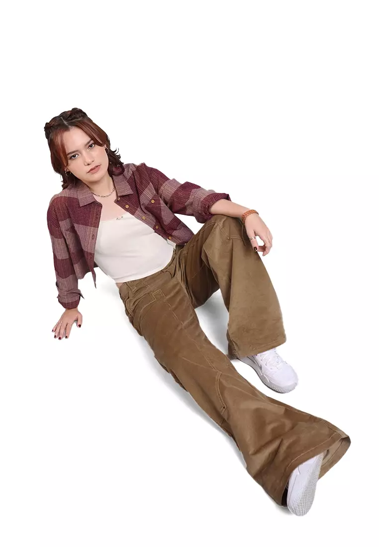 Low Waist Corduroy Utility Pants