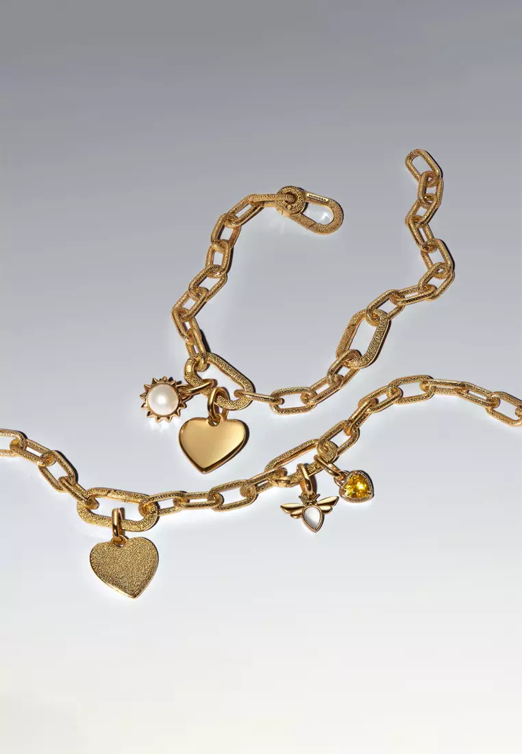 Pandora ME 14K Gold Plated Engravable Heart Medallion Charm