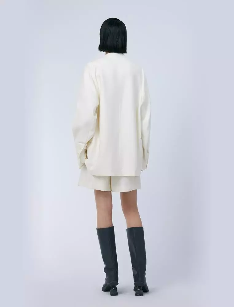 Single-Breasted Loose Fit Suit Jacket