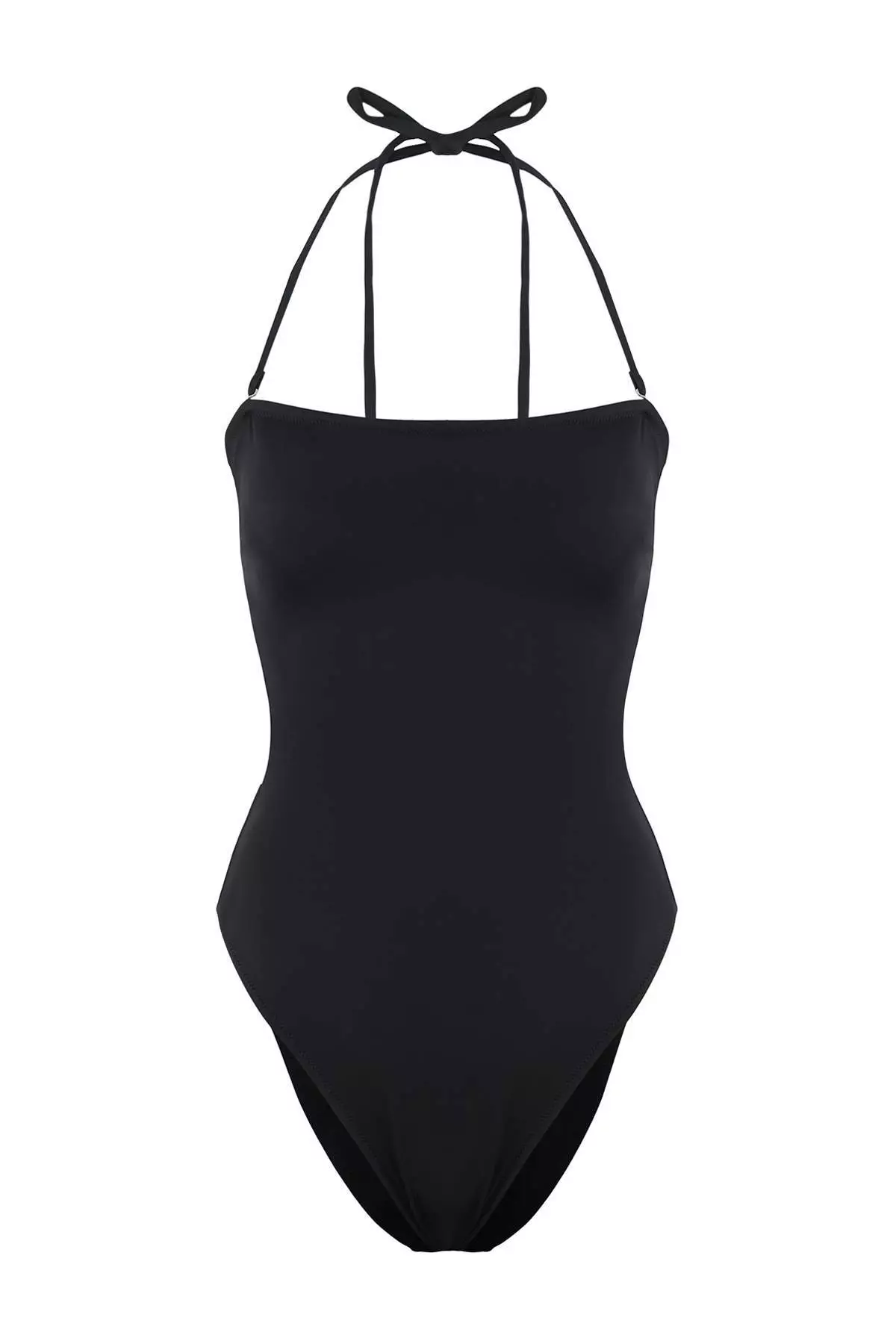 Black Strapless Covered High Leg Brazilian Swimsuit Tbess26Ma97