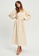 The Fated beige Floreto Midi Dress 4A41BAAD42816FGS_1