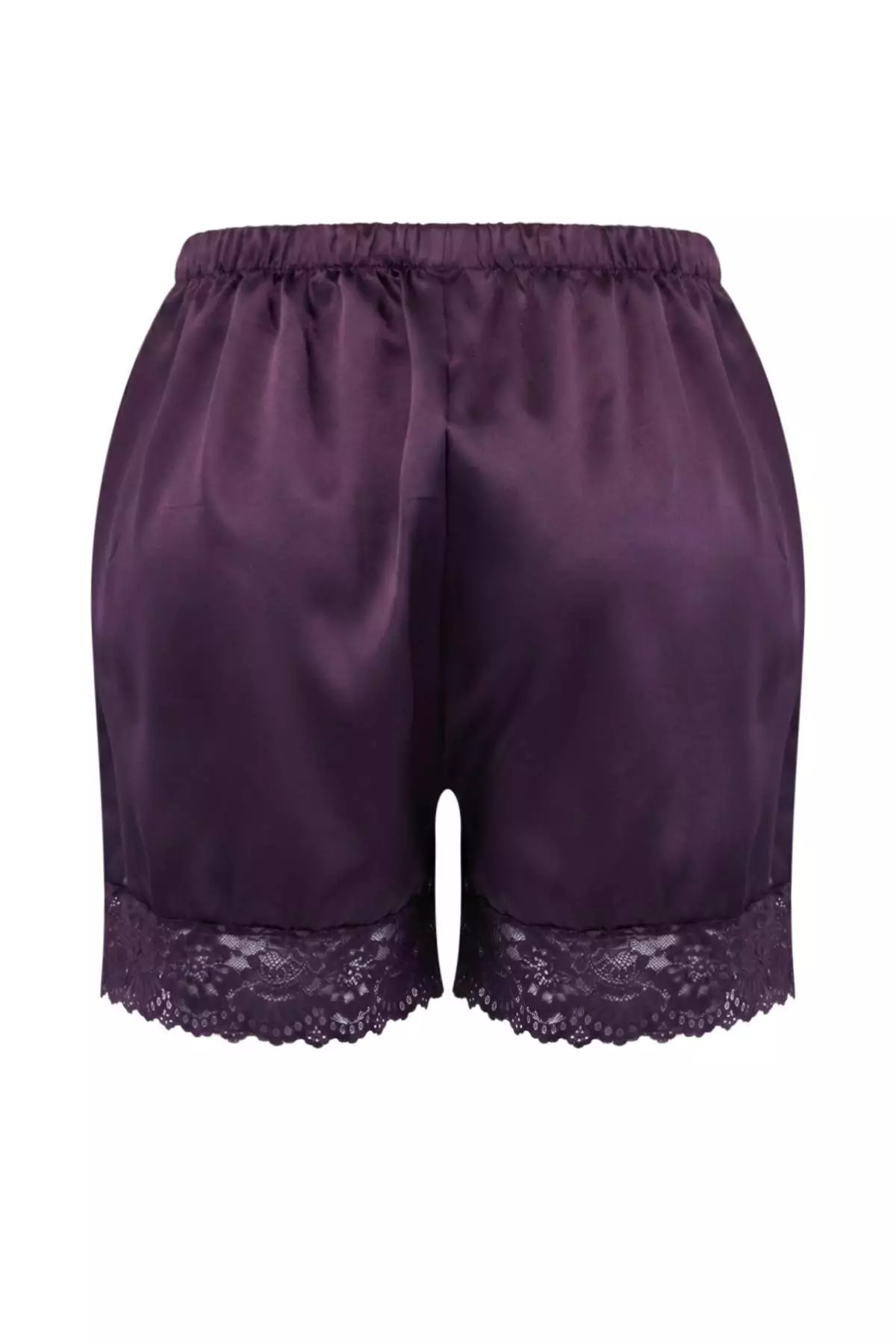 Plum Dowry Set Satin Shirt Collar Large Size Pajama Set Tbbss26Ai00068
