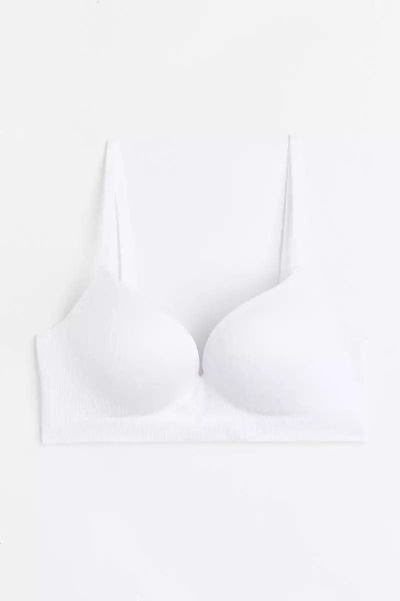 Buy H&M Seamless super push-up bra in White Light 2024 Online