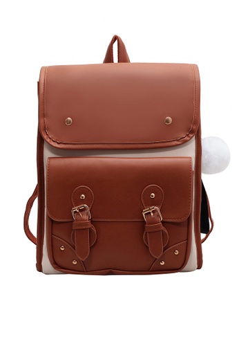 Twenty Eight Shoes brown College Style Faux Leather Backpack ZDL10580032 AC671ACE319EEBGS_1