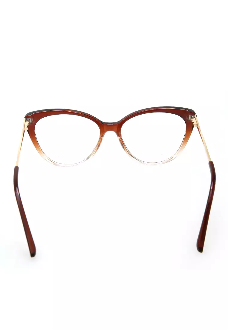 Kiano Kacamata Wanita Anti Radiasi Glasess Frame Material Plastic ORIGINAL - Brown Transparent