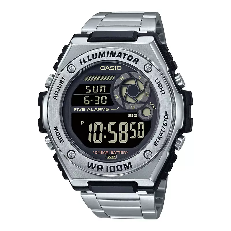 Casio General Montre Casio Stainless Steel Back Jam Tangan Pria