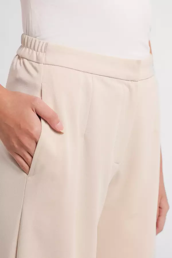 Minimal x Marsha Aruan - Gilian - Wide Pants - Beige Warna Beige