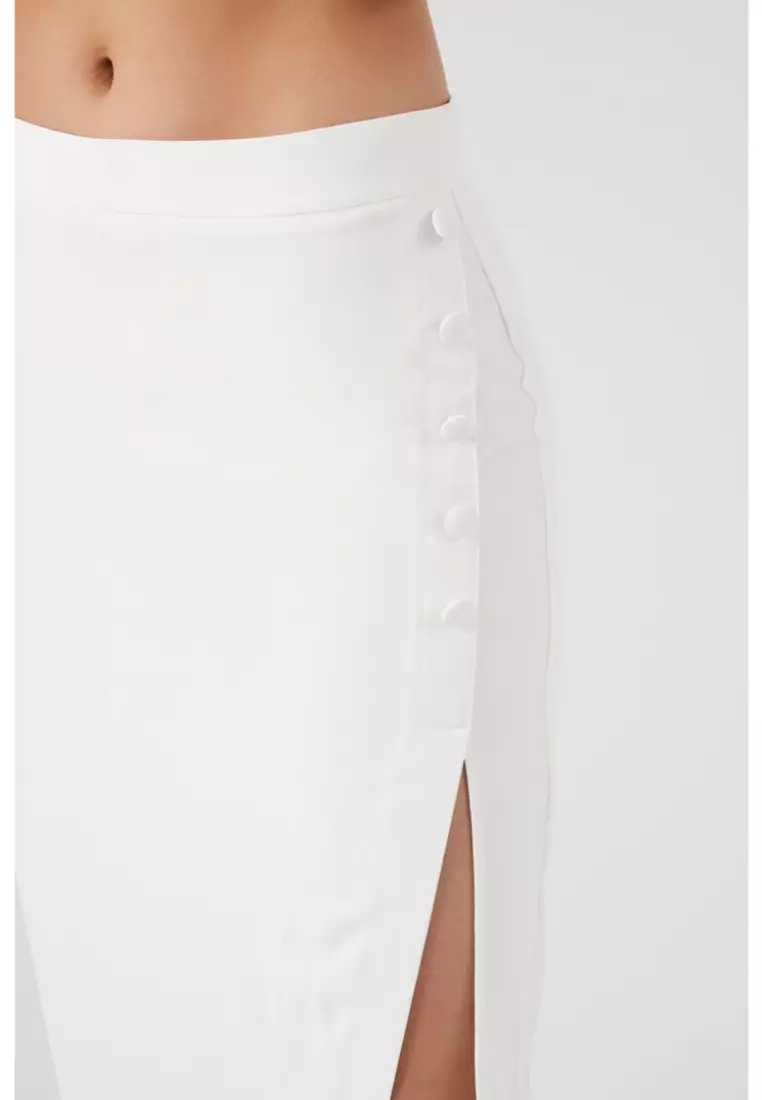 Buy FOREVER 21 Buttoned Midi Slit Skirt 2024 Online ZALORA