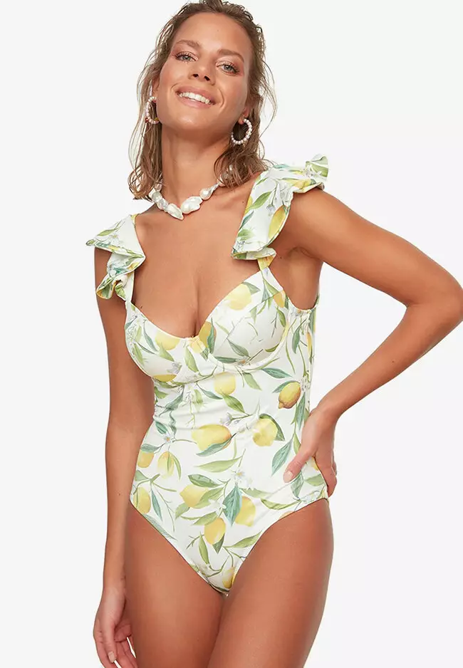 Buy Trendyol Lemon Print Swimsuit 2024 Online ZALORA Singapore