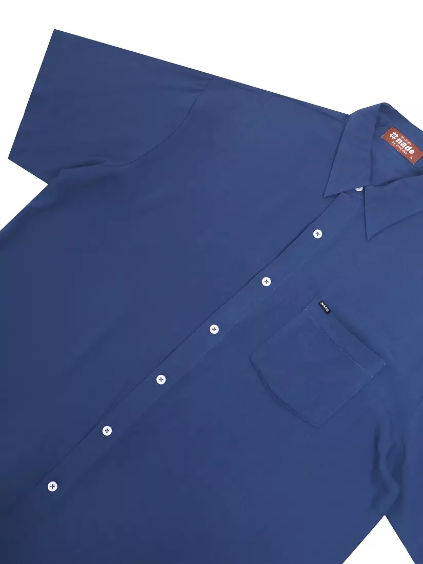 NTA76 Kemeja MKM Men Basic Polos Navy With Pocket