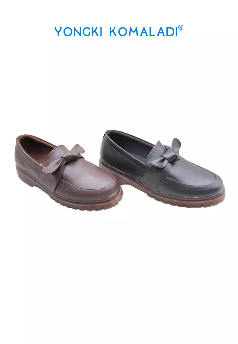 [ ORIGINAL ] YONGKI KOMALADI SEPATU PLATFORM OL-OBR1631-23 COKLAT TUA