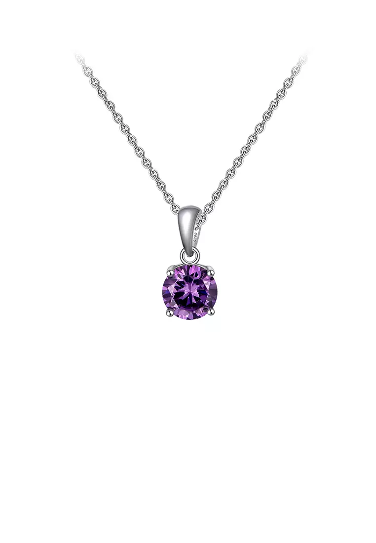 Buy Glamorousky 925 Sterling Silver Simple Fashion February