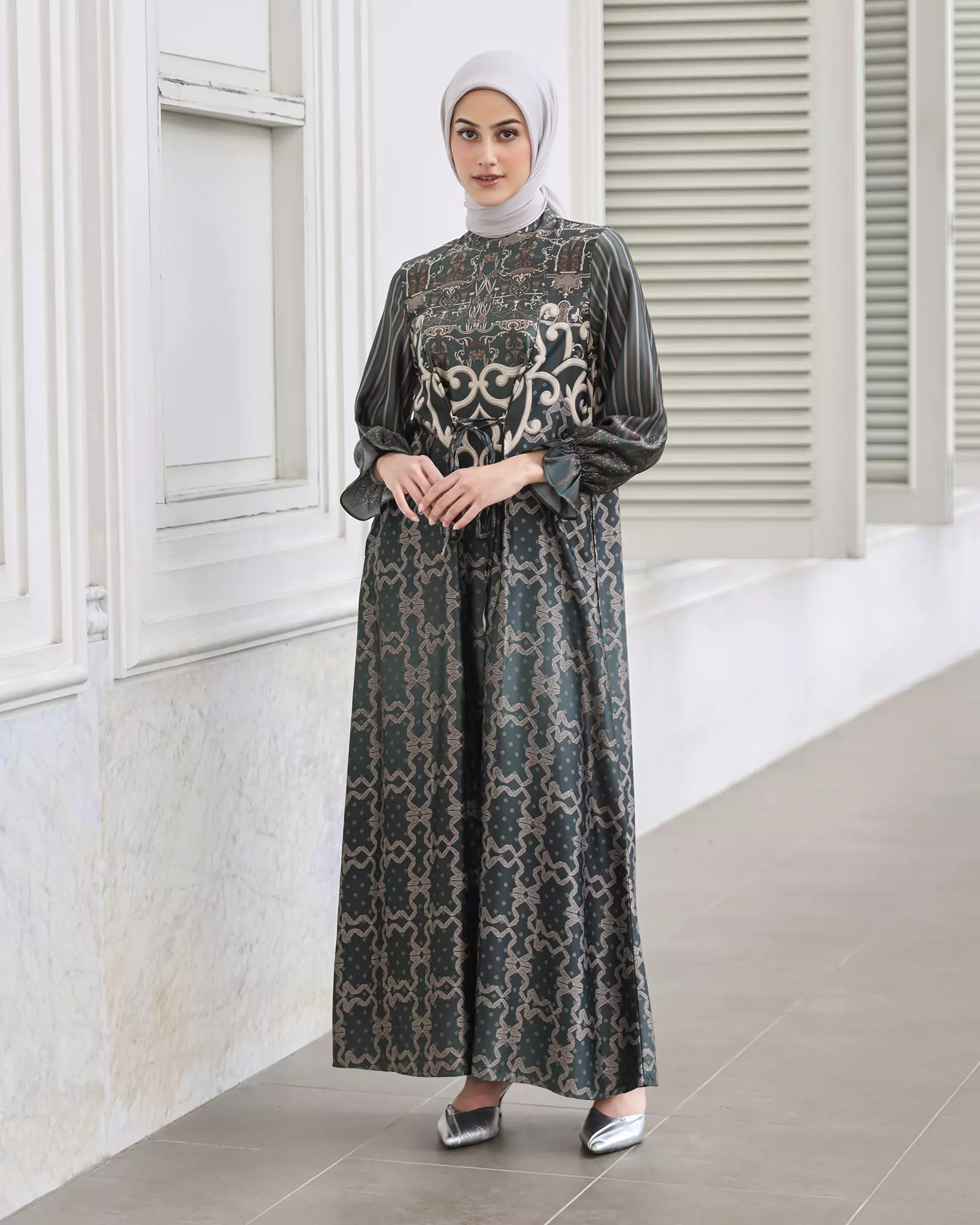 Geulis.id ARUMAYA DRESS / MAXY DRESS / BAJU LEBARAN - EMERALD