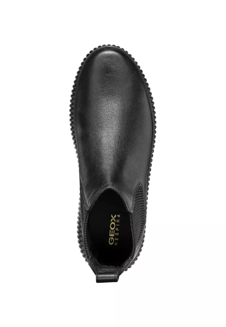 GEOX Ladies Classic Graisy Slip On Boots - Black D46XFB-00046-C9999F4