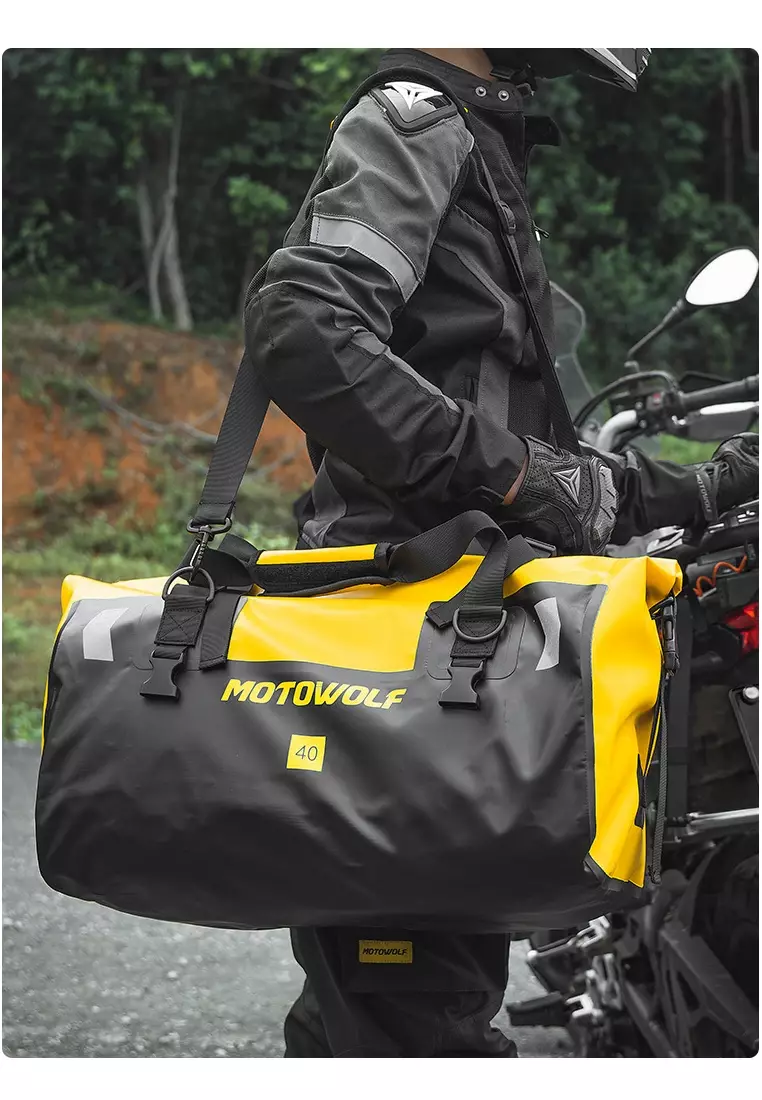 Motowolf MDL0717 Motorcycle Dry Bag Carrier 40L – Yellow